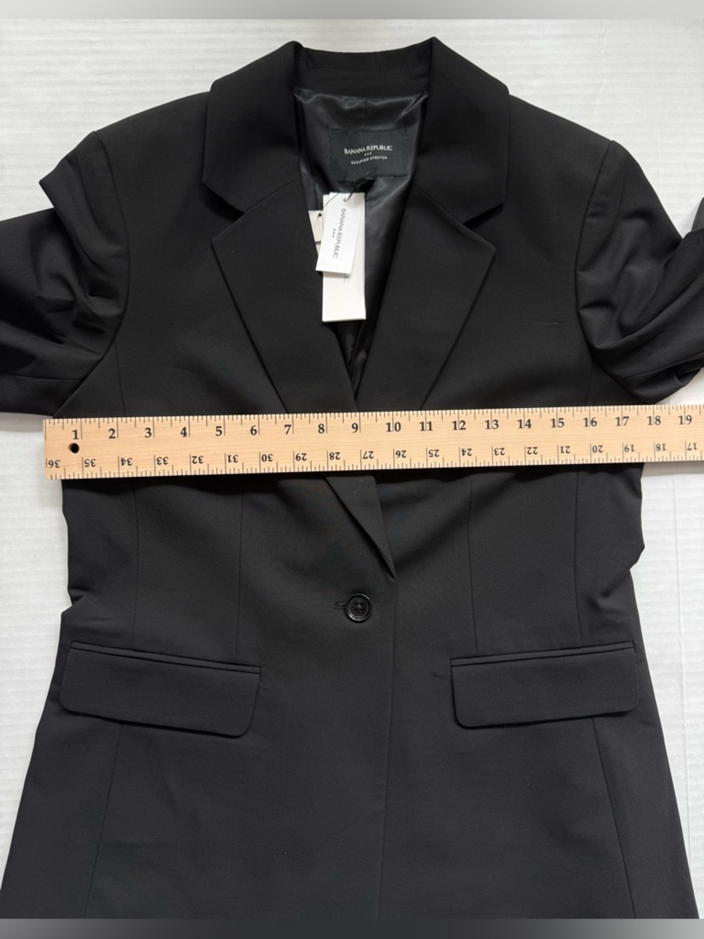 NWT Banana Republic Sculpted Stretch Blazer Black Size 4 - Picture 5 of 10